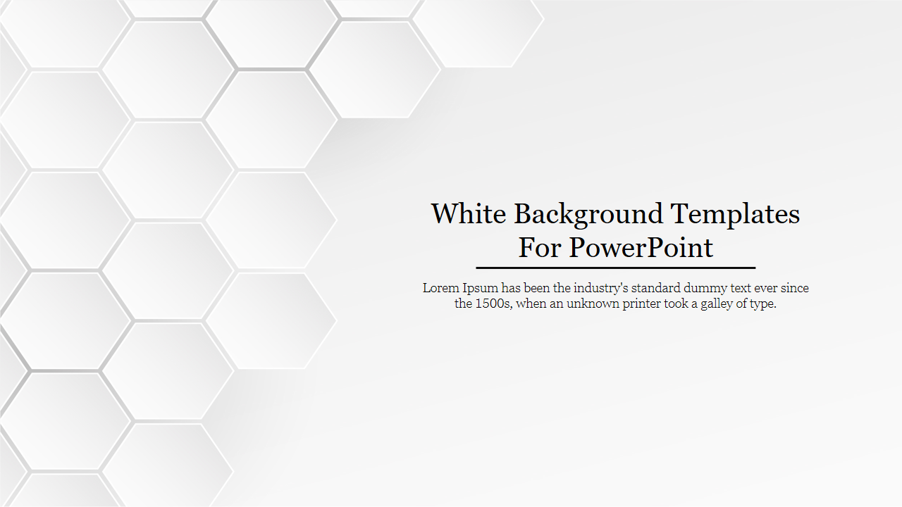 Simple White Background Templates For PowerPoint Slide